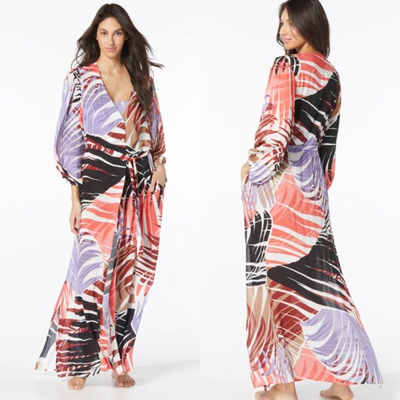 Vince Camuto Caftan Cover Up - Riviera Palm NWT Sz M - Picture 1 of 8